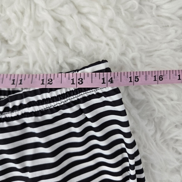 Fashion Casual Drawstring Elastic Waist Womens Stripe Wide Leg Pants. Bl… - Picture 4 of 9